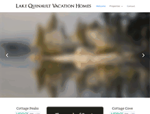 Tablet Screenshot of lakequinaultvacationhomes.com